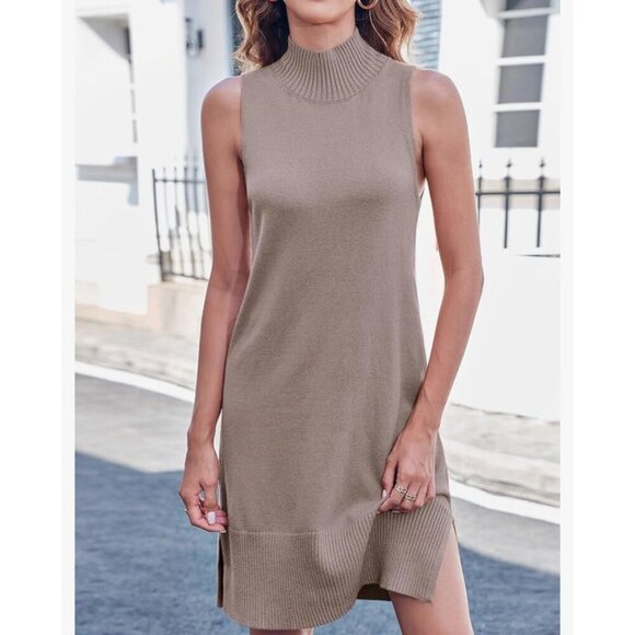 NWOT Chang Yun Women's Sleeveless Turtleneck Sweater Dresses  size S - Picture 3 of 7